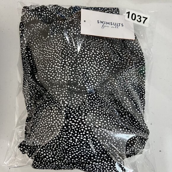 Swimsuits For All 14 Black White Polka Dot Swimdress Marilyn Monroe Inspired - Picture 11 of 12